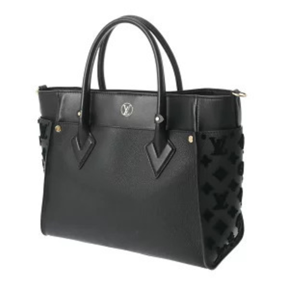Louis Vuitton Calf Black Noir Monogram My On Side Handbag Tuftage Leather